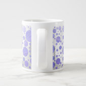 Paarse Sun Polka Dot Grote Koffiekop (Achterkant)