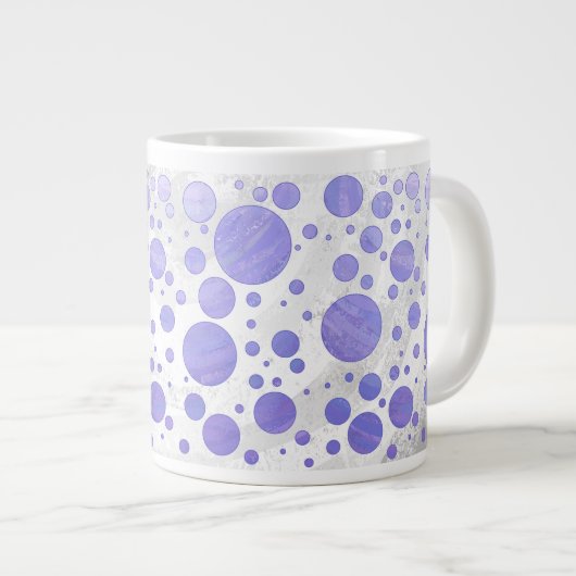 Paarse Sun Polka Dot Grote Koffiekop (Voorkant rechts)