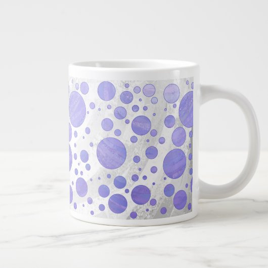 Paarse Sun Polka Dot Grote Koffiekop (Rechts)