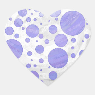 Paarse Sun Polka Dot Hart Sticker