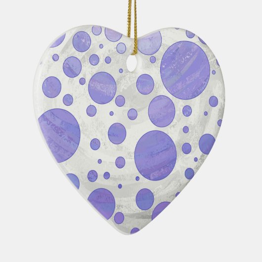 Paarse Sun Polka Dot Keramisch Ornament (Rechts)