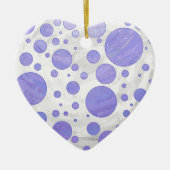 Paarse Sun Polka Dot Keramisch Ornament (Voorkant)