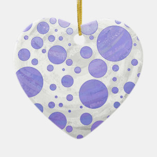 Paarse Sun Polka Dot Keramisch Ornament