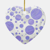 Paarse Sun Polka Dot Keramisch Ornament (Achterkant)