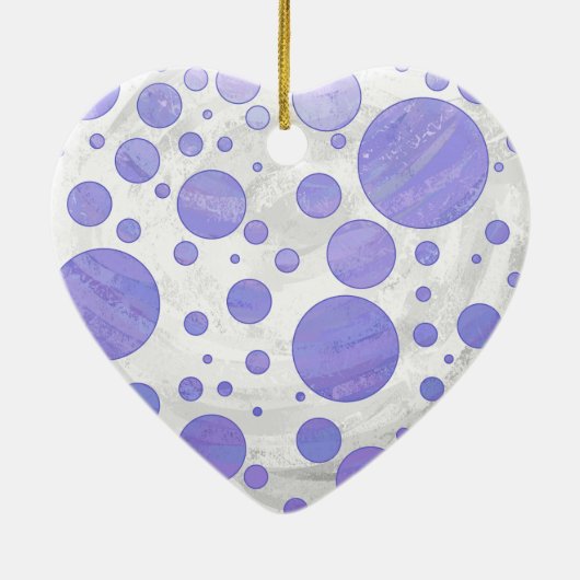 Paarse Sun Polka Dot Keramisch Ornament (Achterkant)