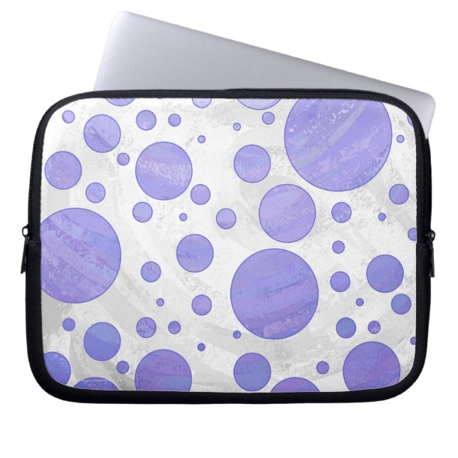Paarse Sun Polka Dot Laptop Sleeve (Voorkant)