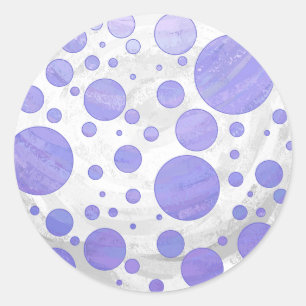 Paarse Sun Polka Dot Ronde Sticker