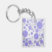 Paarse Sun Polka Dot Sleutelhanger (Voorkant Links)