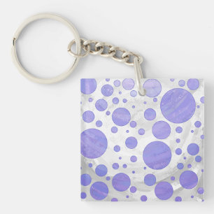 Paarse Sun Polka Dot Sleutelhanger