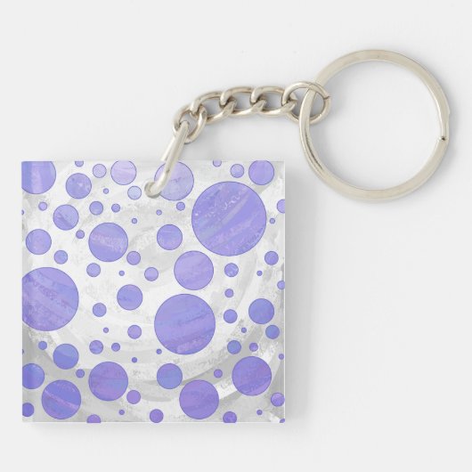Paarse Sun Polka Dot Sleutelhanger (Achterkant)