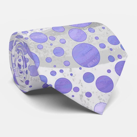 Paarse Sun Polka Dot Stropdas (Opgerold)