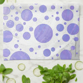 Paarse Sun Polka Dot Theedoek (Gevouwen)