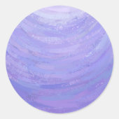 Paarse Sun Ronde Sticker (Voorkant)