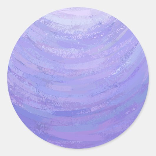 Paarse Sun Ronde Sticker (Voorkant)