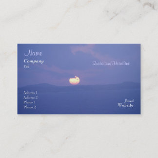 Paarse Sunset Business/Profielkaart Visitekaartje