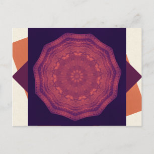 Paarse Sunset Butterflies Kaleidoscope Mandala Briefkaart