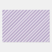 Paarse Sunset Candy Cane Stripe Vakantie Inpakpapier Vel (Voorkant 3)