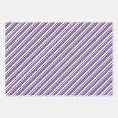 Paarse Sunset Candy Cane Stripe Vakantie Inpakpapier Vel (Voorkant 2)