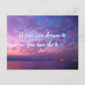 Paarse Sunset Ocean Photo Dream It Do It Modern Briefkaart (Voorkant)