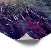 Paarse Sunset Sky Mountain Landscape Schilderij Poster (Hoek)