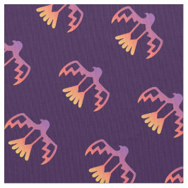 Paarse Sunset Thunderbird Pattern Fabric Stof