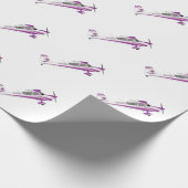 Paarse Super Decathlon met een ventilator op het s Cadeaupapier (Hoek)