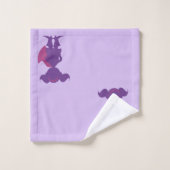 Paarse superheld Silhouette , speciaal Kinder gepe Bad Handdoek (Wasdoekje)