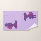 Paarse superheld Silhouette , speciaal Kinder gepe Bad Handdoek (Handdoek)