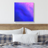 Paarse Supernova – Levendige Canvas Print (Insitu (Slaapkamer))