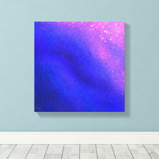 Paarse Supernova – Levendige Canvas Print (Insitu (Houten vloer))
