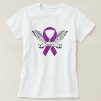 Paarse Survivor Ribbon T-shirt