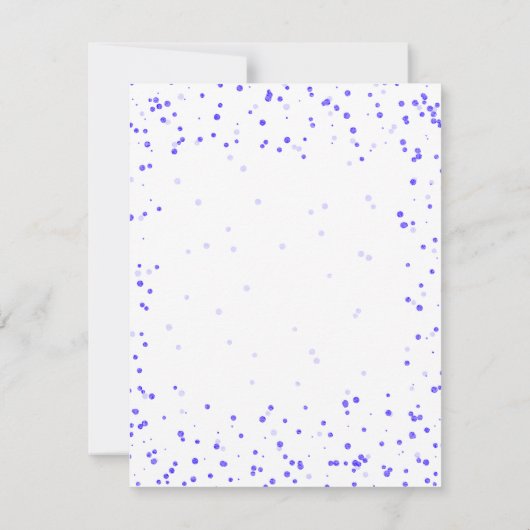 Paarse Sweet 16 Birthday Party Save Date Confetti Save The Date (Achterkant)