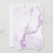 Paarse Sweet 16 Marble Birthday Invitation Kaart (Achterkant)