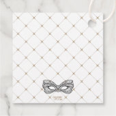 Paarse Sweet 16 Quince Masquerade Ball Verjaardag Bedankjes Labels (Achterkant)