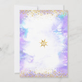 Paarse Sweet 16 Waterverf Gouden Verjaardag Bold G Kaart (Achterkant)