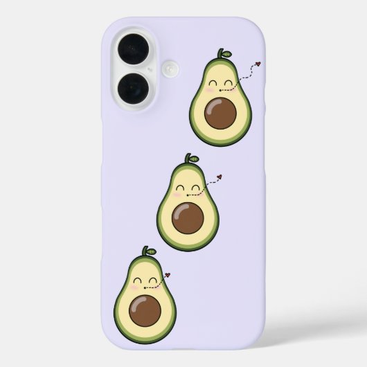 Paarse Sweet Avocado Kiss Case-Mate iPhone Case (Achterkant)