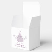 Paarse Sweet Chemistry Wedding Favor Boxes Bedankdoosjes (Geopend)
