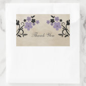 Paarse Sweet  Floral Dank jullie Stickers (Tas)