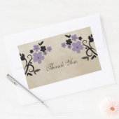 Paarse Sweet  Floral Dank jullie Stickers (Envelop)
