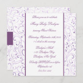 Paarse Sweet Sixteen Uitnodiging (Voorkant / Achterkant)