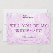 Paarse Swiler, jij wordt mijn bruidsmeisje Kaart (Voorkant)