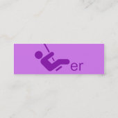 Paarse Swinger-kaart Mini Visitekaartje (Achterkant)