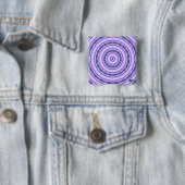 Paarse Swirl Badge Vierkante Button 5,1 Cm (In situ)