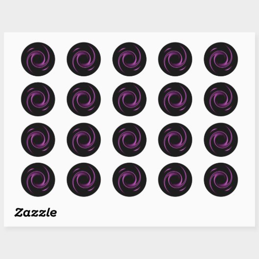 Paarse Swirl Design Stickers (Vel)