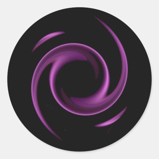 Paarse Swirl Design Stickers (Voorkant)