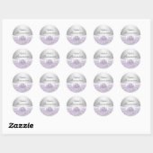Paarse Swirl & Jewel Bow Quinceanera Sticker (Vel)