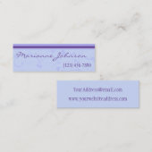 Paarse Swirl-lentekaart Mini Visitekaartje (Voorkant / Achterkant)