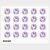 Paarse Swirl Westie Ronde Sticker (Vel)