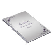 Paarse Swirls Gastenboek Notitieboek (Rechterzijde)