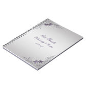 Paarse Swirls Gastenboek Notitieboek (Linkerzijde)